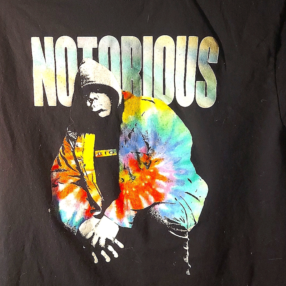 Notorious tie dye black medium t-shirt